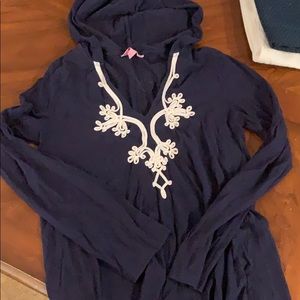 Lilly Pulitzer navy beach cover up